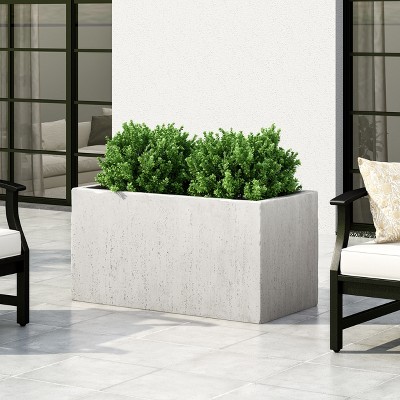 Syemin Planters Outdoor Large Square Planter, Garden Decor, Decorative Plant Pots for Living Room, Balcony, White 39"*21.75"*21.75"