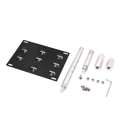 Unique Bargains Front Bumper Tow Hook License Plate Mounting Bracket Holder Black