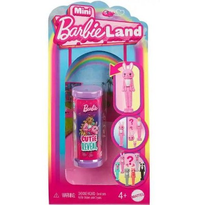 Barbie Mini BarbieLand Cutie Reveal Doll & Pet, 1.5-inch Color Dream Series (Styles May Vary)