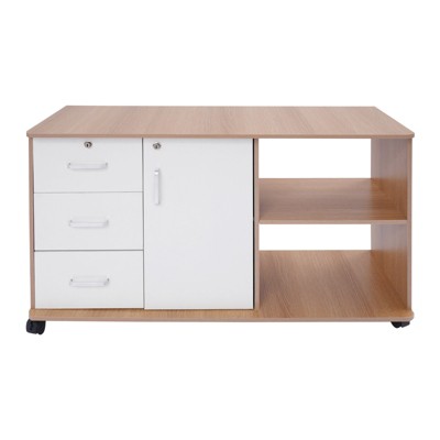 YIYIBYUS Mobile Book Cabinet, Locking File Cabinet, File Cabinets for Home Office