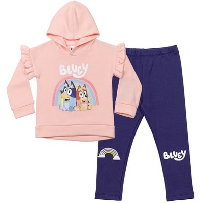 Bluey Girls Fleece Hoodie and Leggings Outfit Set Toddler