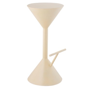 JONATHAN Y Chronos Modern Industrial Iron Hourglass Backless Bar Stool with Foot Rest