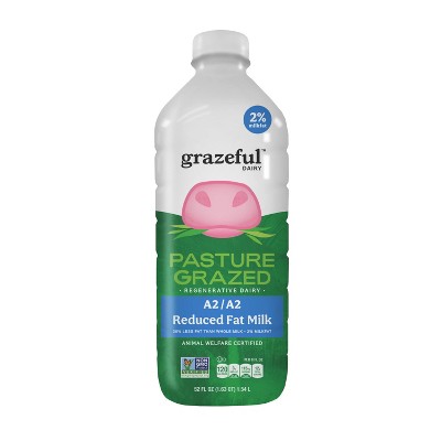 Grazeful Dairy 2% Pasture Raised Reduced Fat Milk - 52 fl oz