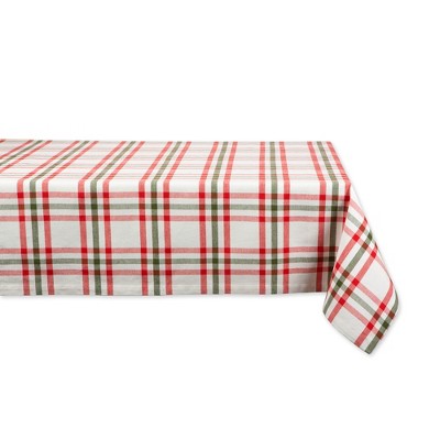 Design Imports  Christmas Plaid Tablecloth, Nutcracker, 52X52"