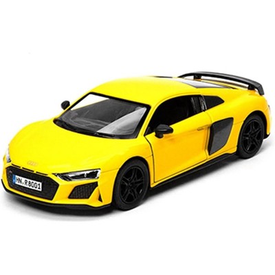 KiNSMART - 2020 Audie R8 Coupe 5Inch 1:36 Scale Die Cast Model Toy Super Car w/Pull Back Action, Yellow