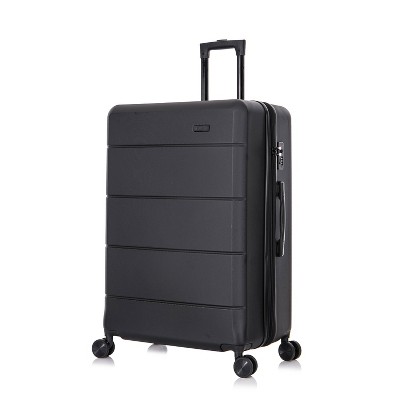 InUSA Elysian Lightweight Hardside Large Checked Spinner Suitcase