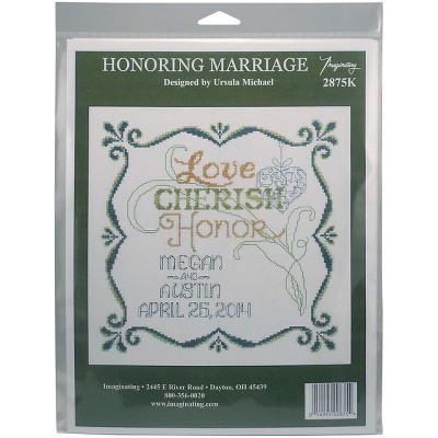 Imaginating Counted Cross Stitch Kit 9.5"X9.5"-Honoring Marriage Record