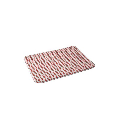 Kelli Murray Poppies Memory Foam Bath Rug Green - Deny Designs