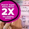Post-it® 100% Recycled Paper Super Sticky Notes, 3 in. x 3 in., Wanderlust Pastels, 5 Pads/Pack, 70 Sheets/Pad: Multicolored Stationery, Uncoated - 3 of 4