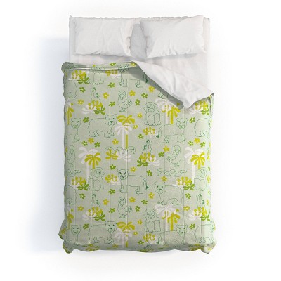 Deny Designs Kids' Marufemia Green Safari Comforter and Sham Set
