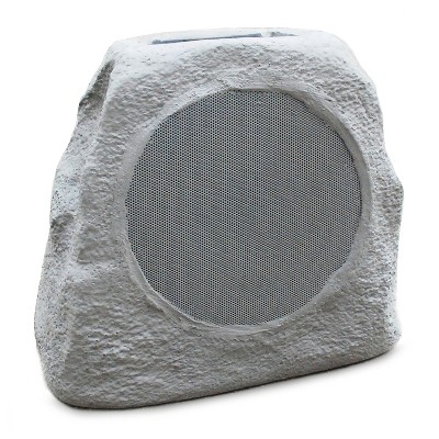 ION Audio Glow Stone™ Link Solar Bluetooth® Multi-Sync™ 10-Watt-Peak Outdoor Rock Speaker with LED Lights in Gray