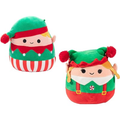 Squishmallows 8-Inch Bartie & Emmy Elves Set- Official Jazwares Plush - Collectible Soft & Squishy Elf Stuffed Animal Toy- Gift for Kids, Girls & Boys