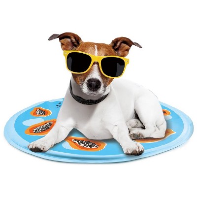 Allforpaws Pet Summer Cooling Mat , Portable Cooling Dog Bed, Papaya, 23.6"