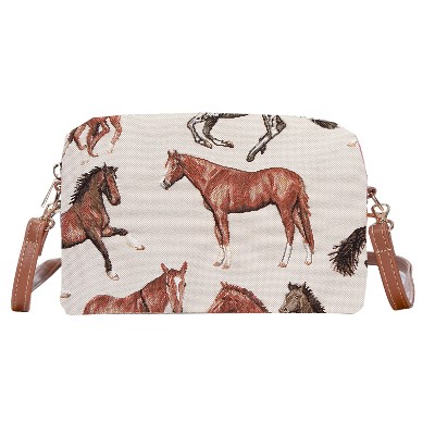 Signare USA Running Horse Brown Hip Length Shoulder Bag