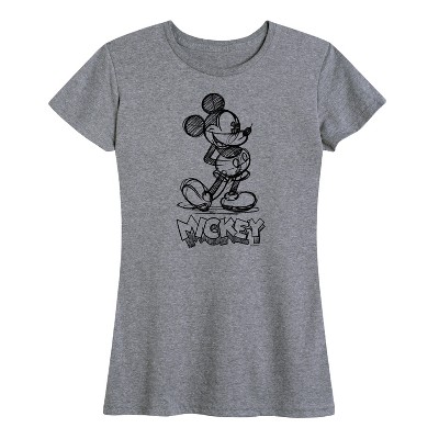 Women's - Disney - Mickey Sketch Short Sleeve Graphic T-Shirt