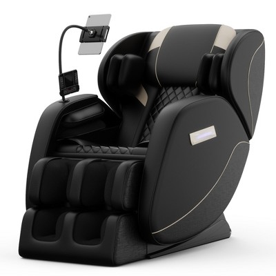 Massage Chair Recliner with Zero Gravity and Full Body Air Pressure with Footrest, Bluetooth Audio, and Ambient Lighting