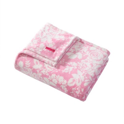 Betseyville 50"x70" Betsey Johnson Cottage Floral Throw Blanket Pink