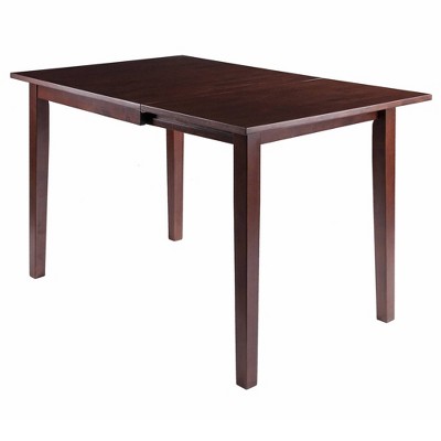 Perrone Drop Leaf Dining Table Walnut - Winsome: Extendable, Seats 4, Traditional Style, Wood Frame