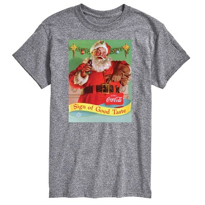 Men's - Coca-Cola - Sip Of Good Taste Vintage Coca Cola Santa Short Sleeve Graphic T-Shirt