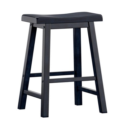 Set of 2 24" Chimney Hill Saddle Counter Height Barstool - Inspire Q