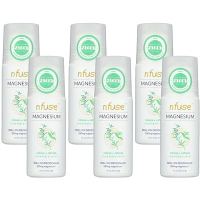 Nfuse Natural Rosemary Mint Deodorant Magnesium - Case of 6/2.7 oz