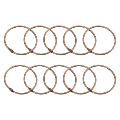 Unique Bargains Carbon Steel Loose Leaf Binder Snap Shower Curtain Rings 15 Pcs