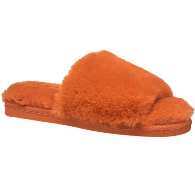 Aeropostale Women's Open Toe Fuzzy Slippers with Cushioned Comfort