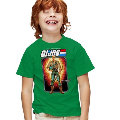 G.I. Joe Duke Card Kids T Shirt For Youth  Kelly Green