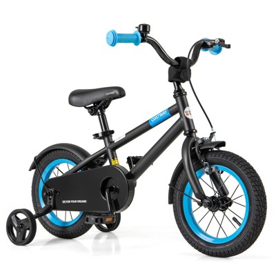 Infans 12" Kids Bike w/Adjustable Saddle Handlebar Removable Training Wheels Handbrake