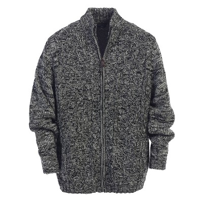 Gioberti Men's Heavy Weight Cardigan Twisted Knit Regular Fit Full-Zipper Sweater