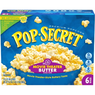 Pop Secret Microwave Popcorn Movie Theater Butter Flavor - 19.2oz/6ct