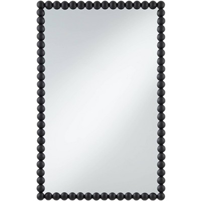 Uttermost Harmer Black Iron Beaded 22 1/4" x 34 1/2" Wall Mirror
