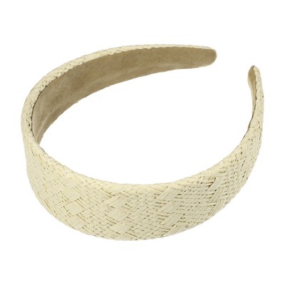Unique Bargains Women's Fashion Straw Headband 5.91"x1.57"  1 Pc