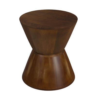 HomePop Mango Wood Side Table Walnut