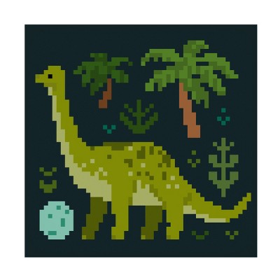 Trademark Fine Art - Victoria Barnes  Pixel Dinos IV Canvas Art