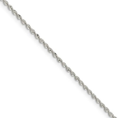 Black Bow Jewelry 1.65mm Sterling Silver Twisted Herringbone Chain Necklace
