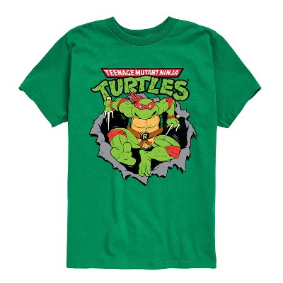 Boys' - Teenage Mutant Ninja Turtles - Raphael Breaking Through Shirt Short Sleeve Graphic T-Shirt