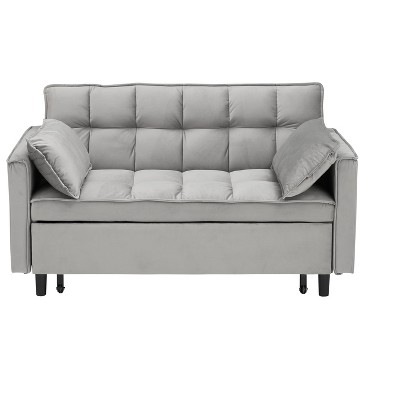 TiramisuBest 55"green velvet sofa, elegant with convenient pockets, clever interpretation of the three-in-one conversion art