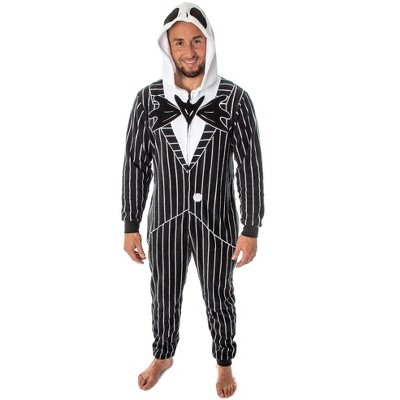 Nightmare Before Christmas Jack Skellington Unisex Adult Costume Pajama Union Suit