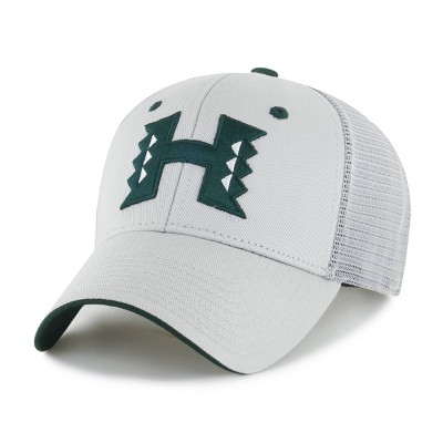 NCAA Hawaii Rainbow Warriors Gray Money Maker Mesh Hat: Adjustable Snapback, Team Logo