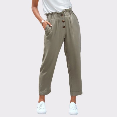 Women's Paperbag Waist Ankle Pants - LASCANA