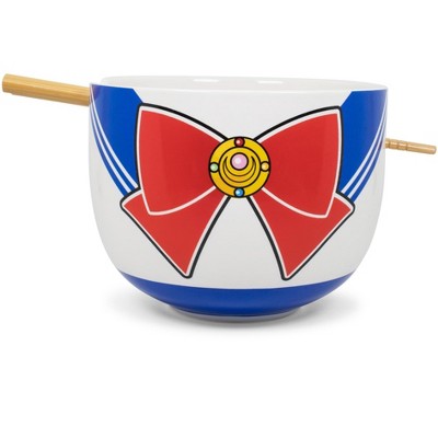 Just Funky Sailor Moon Dinnerware Set | 16-Ounce Ramen Bowl, Chopsticks