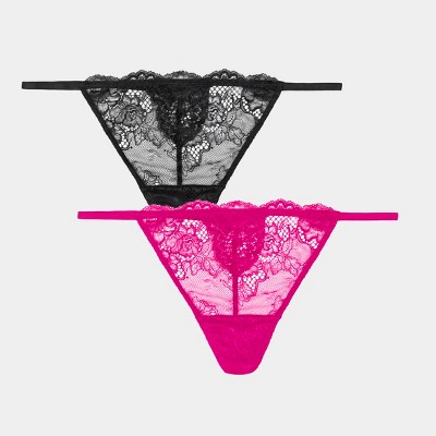 Smart & Sexy Women's Temptation Lace V-String Thong 2-Pack