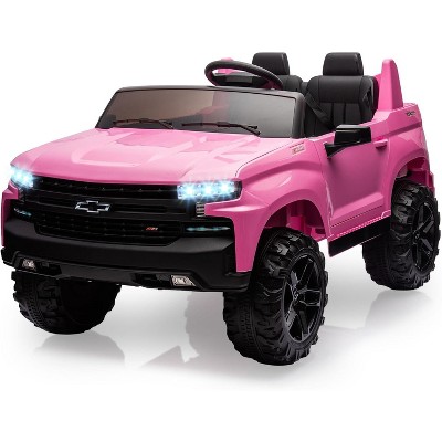 24V 2-Seater Truck Licensed Chevrolet Silverado Ride On Car Kids Toy, Electric Vehicle Car for Toddlers with Parent Remote Control