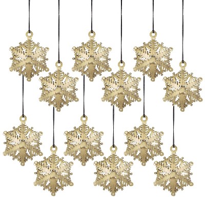 Dexmalle Set of 12 Snowflake Hanging Ornament Decor Accents for Christmas Tree