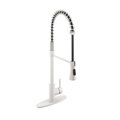 CASAINC Deck Mounted 1-Hole Single Handle Pulldown Kitchen Faucet