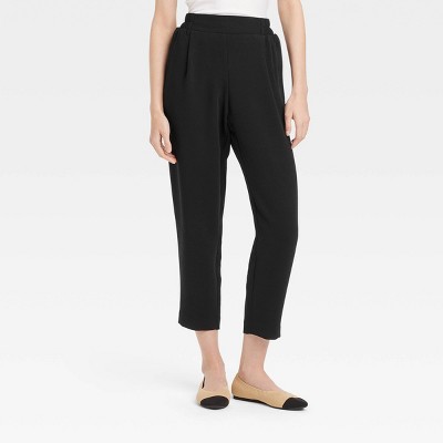 Women's Signature Crepe Tapered Ankle Pull-On Pants - A New Day™