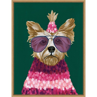 Amanti Art 23"x30" Terrific Terrier by Yvette St. Amant Framed Canvas Wall Art