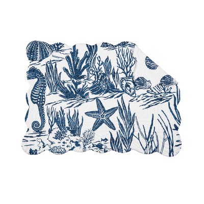 C&F Home Reef Shores Placemats Set of 6, 13" x 19"