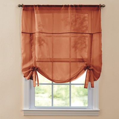 BrylaneHome BH Studio Sheer Voile Tie-Up Shade